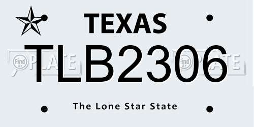 TLB2306 Texas License Plate