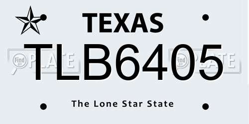 TLB6405 Texas License Plate