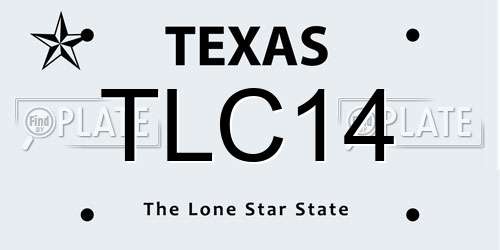 TLC14 Texas License Plate