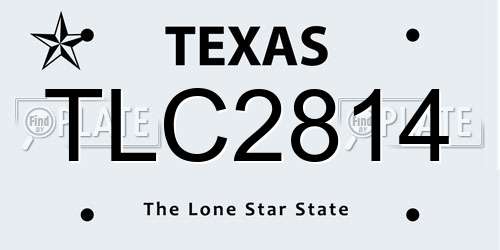TLC2814 Texas License Plate