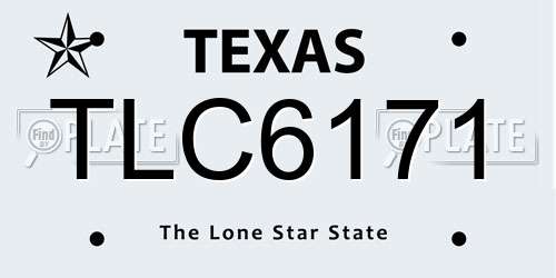 TLC6171 Texas License Plate