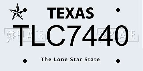 TLC7440 Texas License Plate