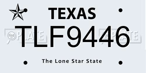 TLF9446 Texas License Plate