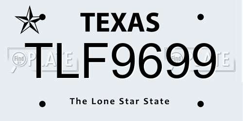 TLF9699 Texas License Plate