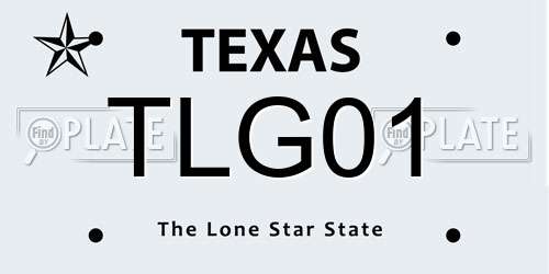 TLG01 Texas License Plate