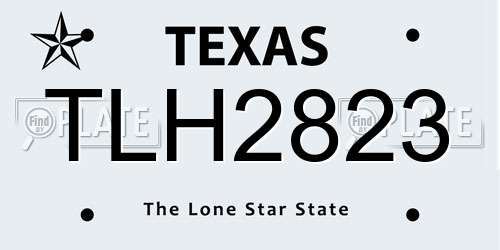 TLH2823 Texas License Plate