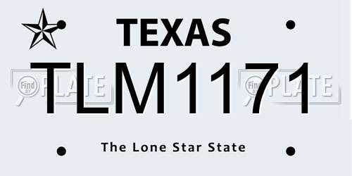 TLM1171 Texas License Plate