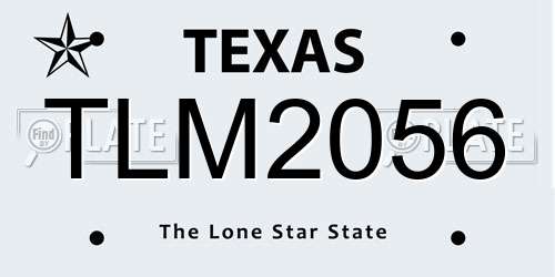 TLM2056 Texas License Plate