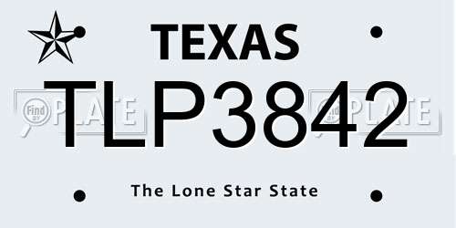 TLP3842 Texas License Plate