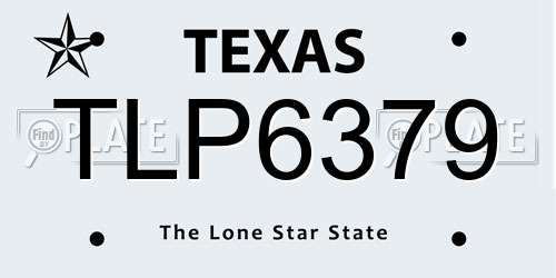 TLP6379 Texas License Plate