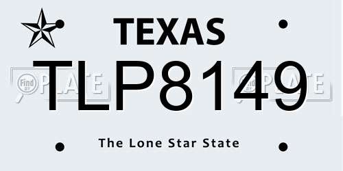 TLP8149 Texas License Plate