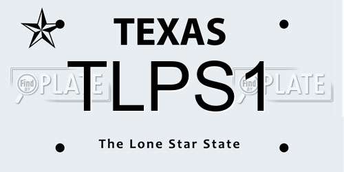 TLPS1 Texas License Plate