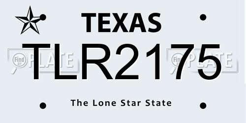TLR2175 Texas License Plate