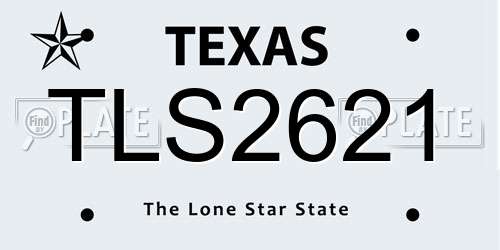 TLS2621 Texas License Plate