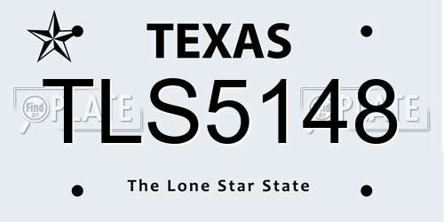 TLS5148 Texas License Plate