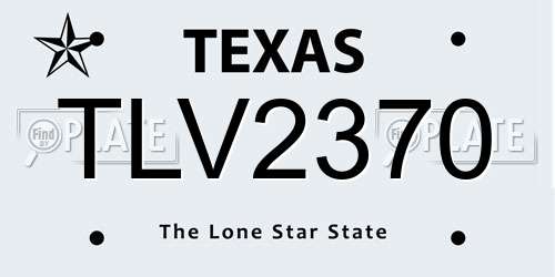 TLV2370 Texas License Plate