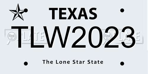 TLW2023 Texas License Plate