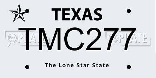 TMC277 Texas License Plate