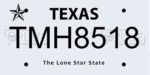 TMH8518 Texas License Plate
