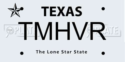 TMHVR Texas License Plate