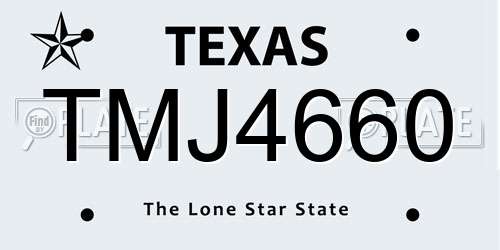TMJ4660 Texas License Plate