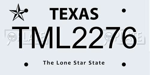 TML2276 Texas License Plate