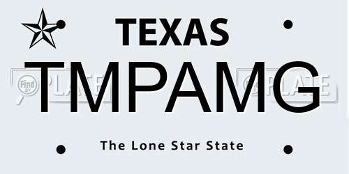 TMPAMG Texas License Plate