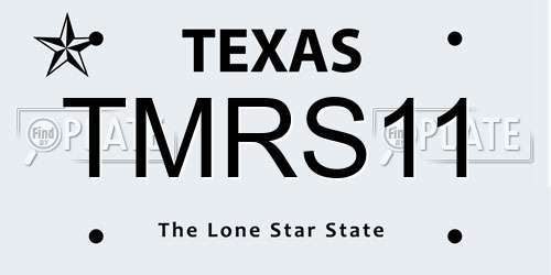 TMRS11 Texas License Plate
