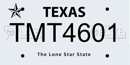 TMT4601 Texas License Plate