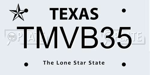 TMVB35 Texas License Plate