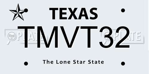 TMVT32 Texas License Plate
