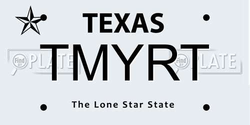 TMYRT Texas License Plate