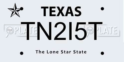 TN2I5T Texas License Plate