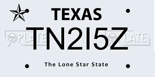TN2I5Z Texas License Plate