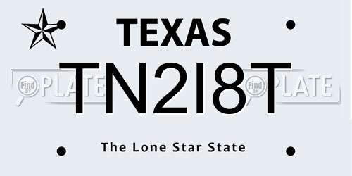 TN2I8T Texas License Plate