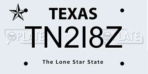 TN2I8Z Texas License Plate