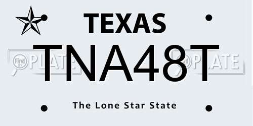 TNA48T Texas License Plate