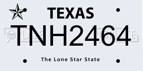 TNH2464 Texas License Plate