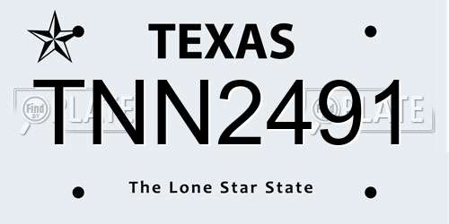 TNN2491 Texas License Plate