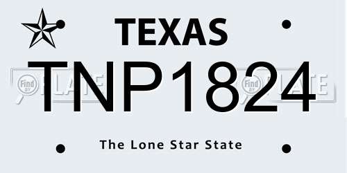 TNP1824 Texas License Plate