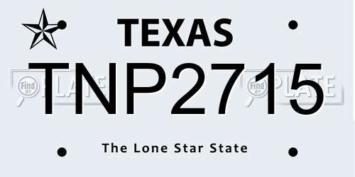 TNP2715 Texas License Plate