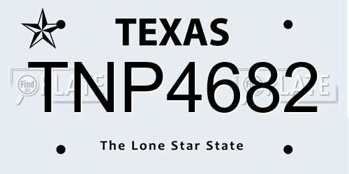 TNP4682 Texas License Plate