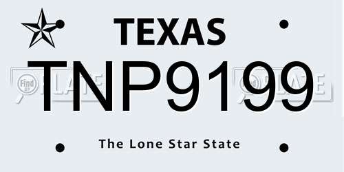 TNP9199 Texas License Plate