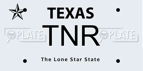 TNR Texas License Plate