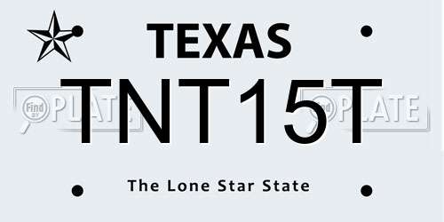 TNT15T Texas License Plate