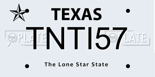 TNTI57 Texas License Plate