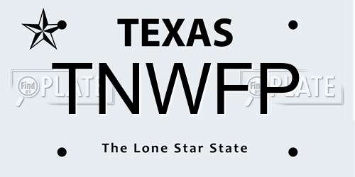 TNWFP Texas License Plate