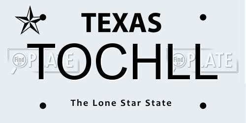 TOCHLL Texas License Plate