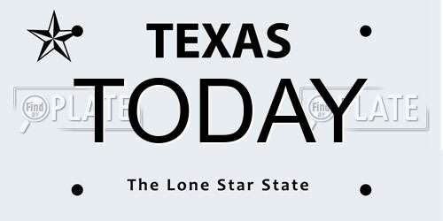 TODAY Texas License Plate