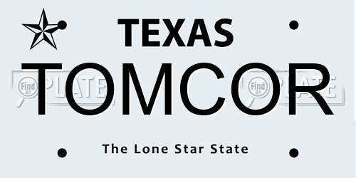 TOMCOR Texas License Plate